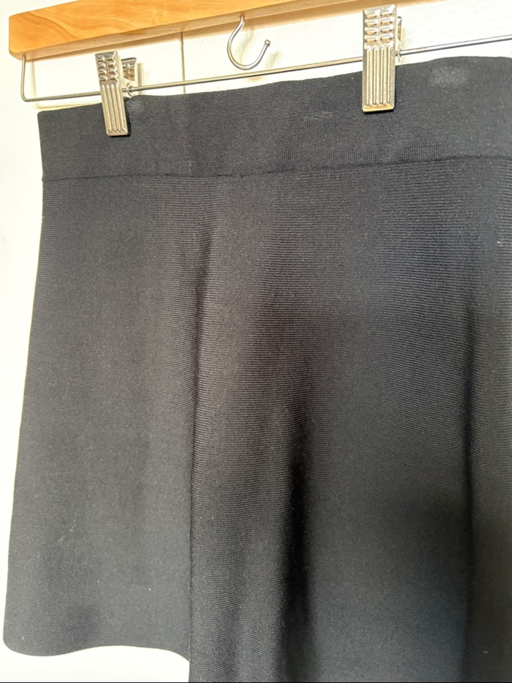 Brandy Melville Black Ribbed Skirt